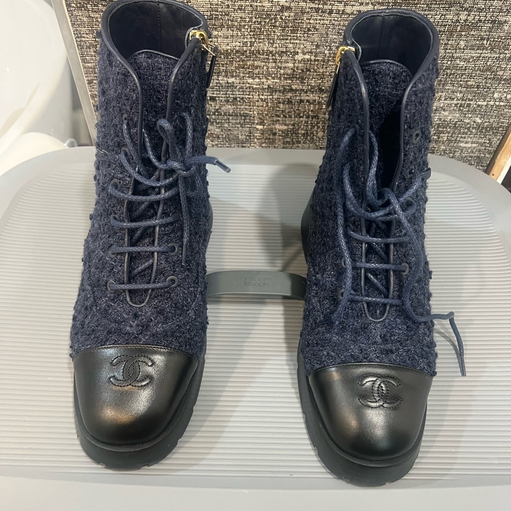 Chanel women’s  Navy Blue Boots
